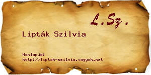 Lipták Szilvia névjegykártya
