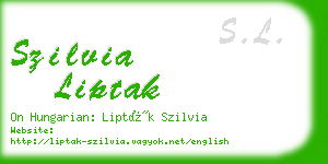 szilvia liptak business card